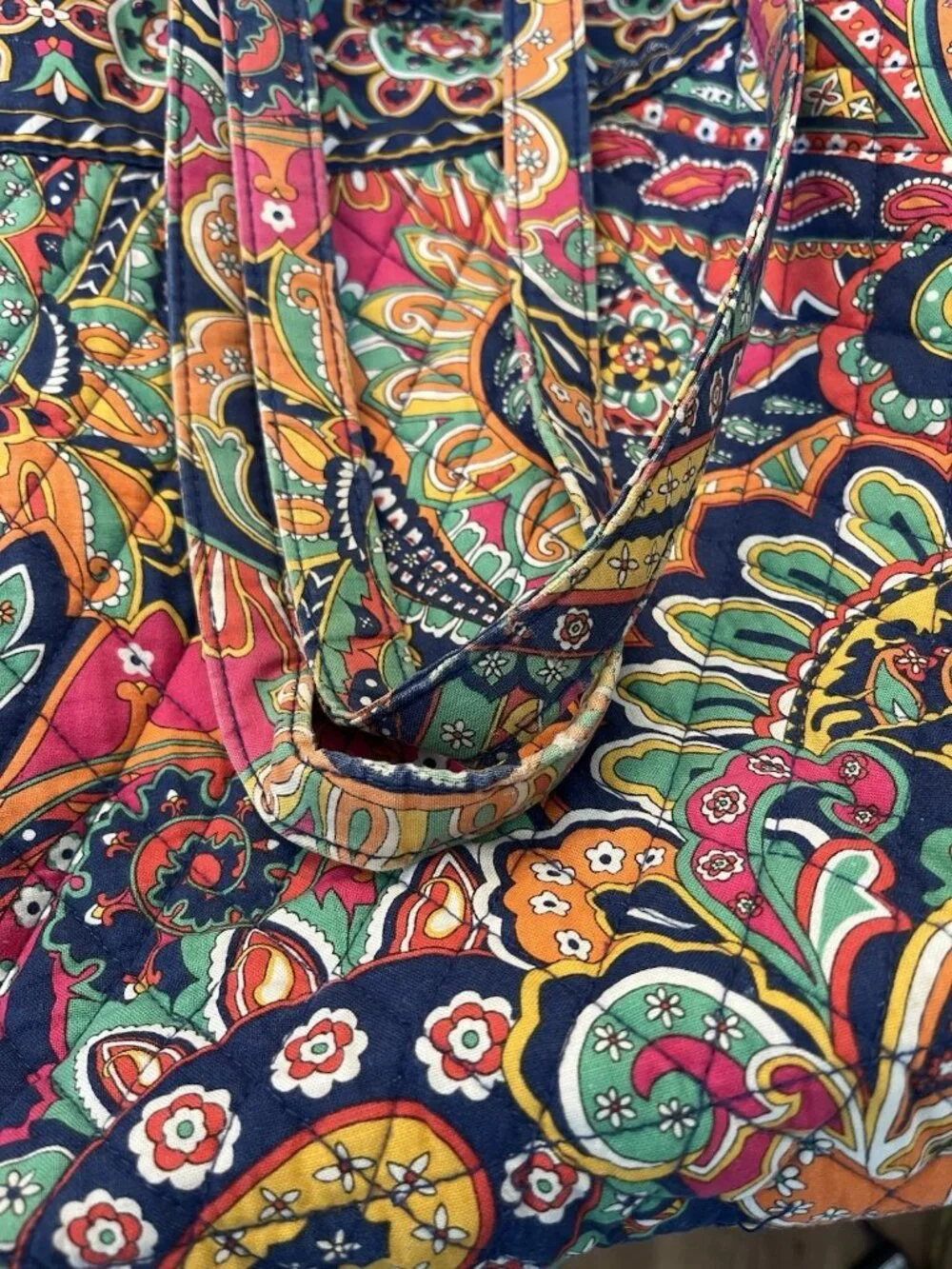 Vera Bradley Symphony in Hue Shoulder Toggle Book Tote Bag Paisley Floral